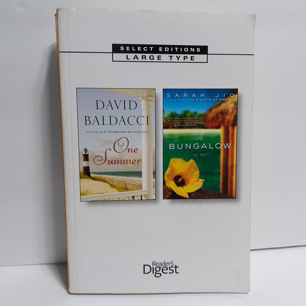 LARGE PRINT One Summer David Baldacci Bungalow Sarah Jio Paperback Readers Diges